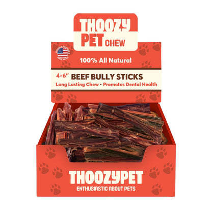 Pet Palette Distribution - ThoozyPet USA-Sourced Beef Bully Stick Dog Chews 4-6" 50ct