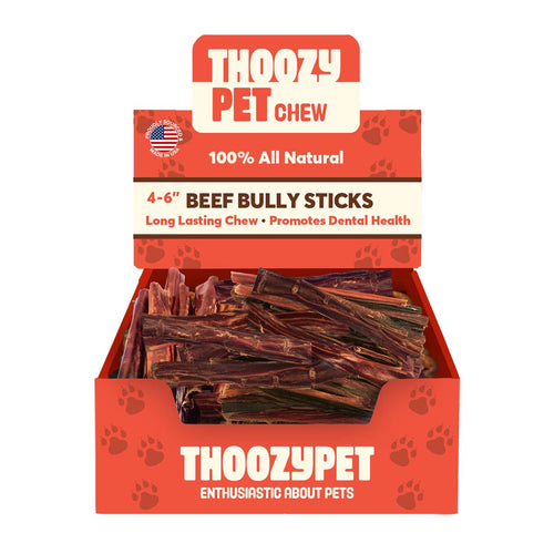Pet Palette Distribution - ThoozyPet USA-Sourced Beef Bully Stick Dog Chews 4-6" 50ct