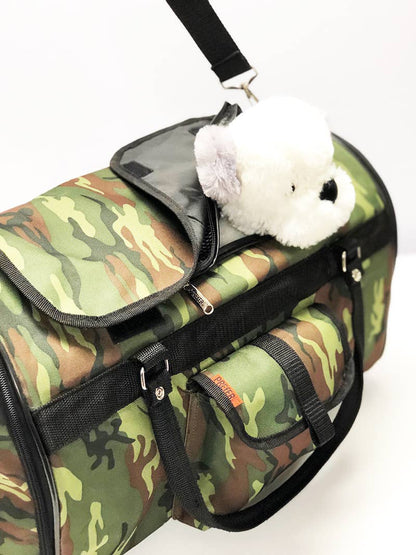 Prefer Pets Travel Gear - Hideaway Duffel - XL Green Camouflage