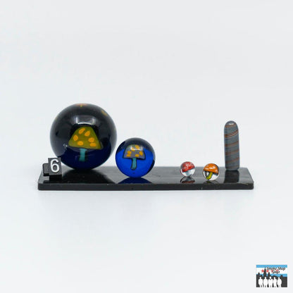 Colorful Mushroom Slurper Set: Fidget Glass, 5-Piece Kit, Unique Dabbing Accessories, Mushroom-Themed Design, Durable Glass, Optimized Vaporization