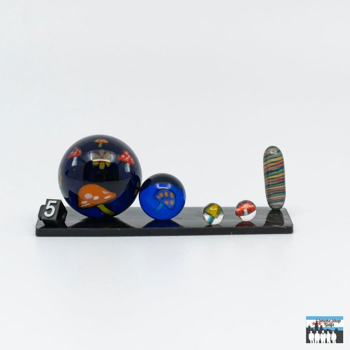 Durable Glass Mushroom Slurpers: Fidget Glass, 5-Piece Kit, Unique Dabbing Accessories, Mushroom-Themed Design, Assorted Colors, Elevates Dabbing Performance