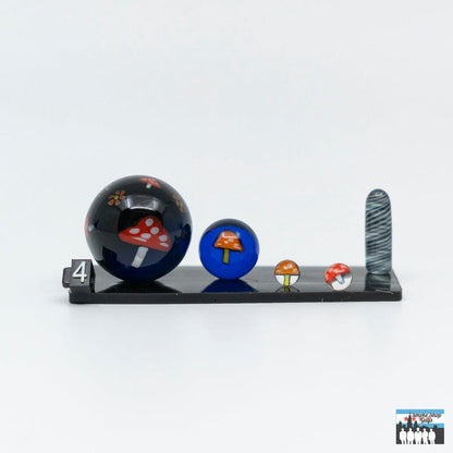 Elevated Dabbing Performance Mushroom: Fidget Glass, 5-Piece Kit, Unique Dabbing Accessories, Mushroom-Themed Design, Durable Glass, Assorted Colors
