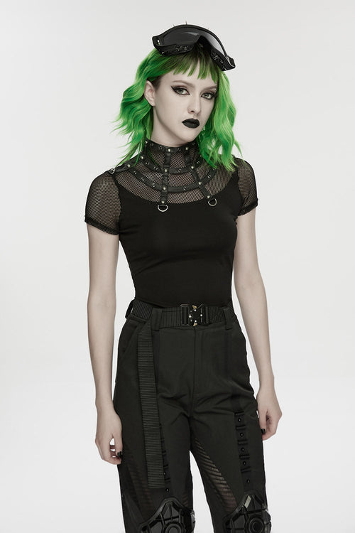 After Dark Fishnet Studded Top