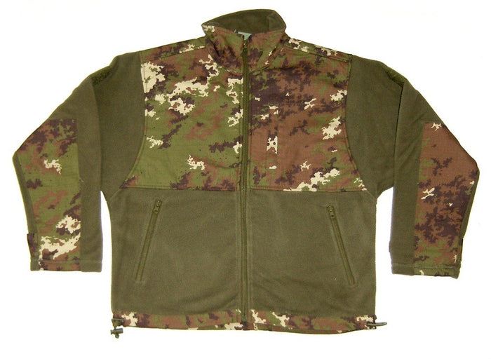 Fleece jakke, Vegato i grøn camouflagefarve