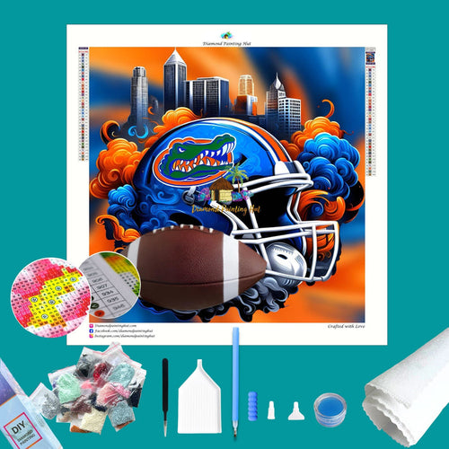 Florida Football Helmet Diamond Painting