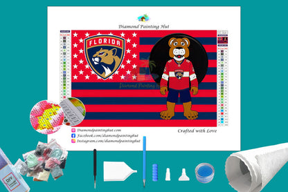 Florida NHL Mascot Flag Diamond Painting-Diamond Painting Hut