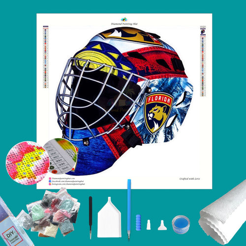 Florida Panthers NHL Goalie Mask Diamond Painting-Diamond Painting Hut