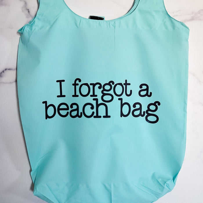 Funny Travel Tote Bag I Only Came For One Thing Foldable, Blush or Blue Nylon Grocery Bag for Farmers's Markets, Emergency Tote for Purse Salt and Sparkle