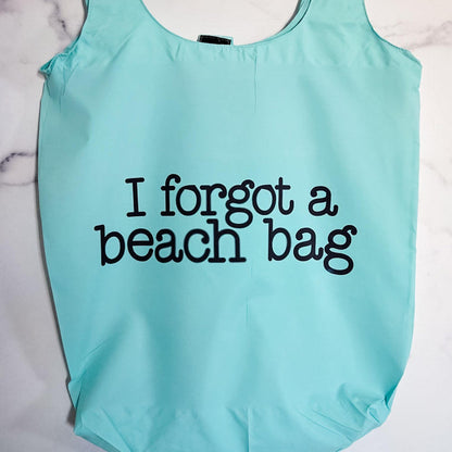 Funny Travel Tote Bag I Only Came For One Thing Foldable, Blush or Blue Nylon Grocery Bag for Farmers's Markets, Emergency Tote for Purse Salt and Sparkle