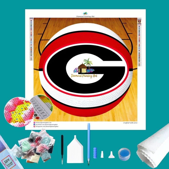 Georgia Basketball Diamond Painting