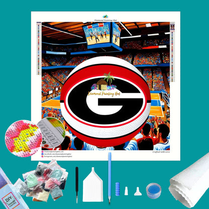 Georgia Basketball Diamond Painting