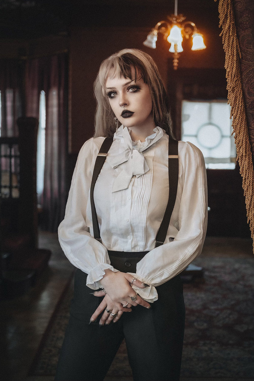 Bateman Button Down Shirt ft. Removable Bow [Unisex]