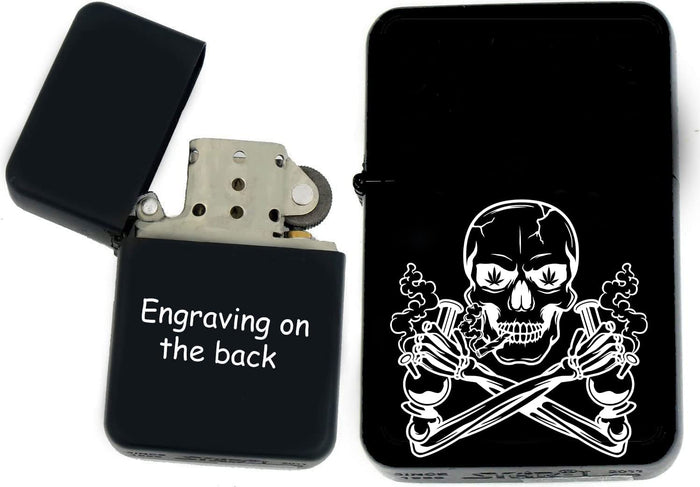 GIFTS INFINITY - Personalized Leaf Collection Windproof Lighters – Black Matt (WD-12)