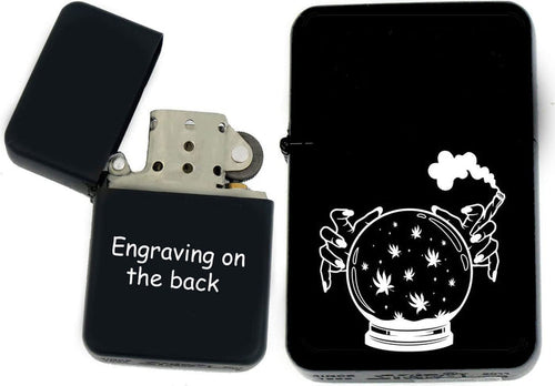 GIFTS INFINITY - Personalized Leaf Collection Windproof Lighters – Black Matt (WD-10)