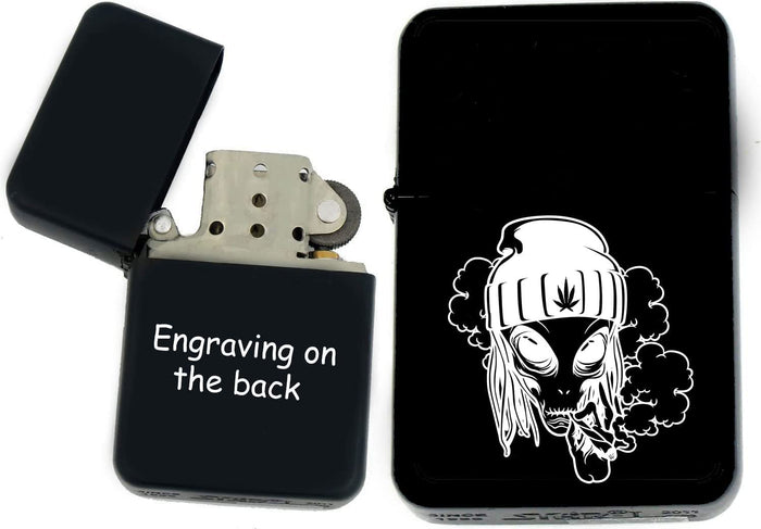 GIFTS INFINITY - Personalized Leaf Collection Windproof Lighters – Black Matt (WD-3)