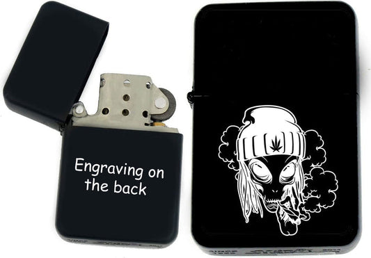 GIFTS INFINITY - Personalized Leaf Collection Windproof Lighters – Black Matt (WD-3)