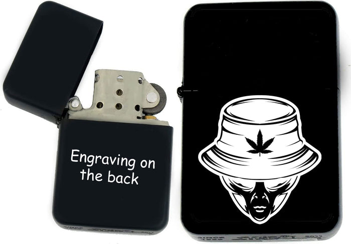 GIFTS INFINITY - Personalized Leaf Collection Windproof Lighters – Black Matt (WD-6)