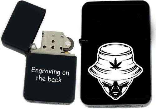 GIFTS INFINITY - Personalized Leaf Collection Windproof Lighters – Black Matt (WD-6)