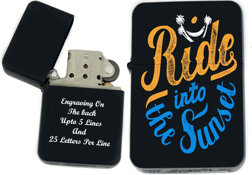 GIFTS INFINITY-Personalized Bikers Motor Cycle Speed Racers Lighters–Black Matt(MC-27)