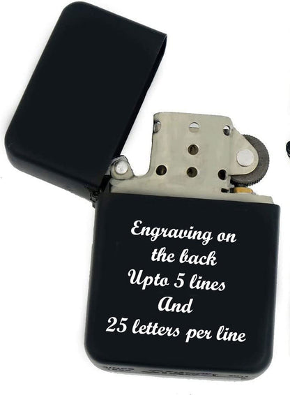 GIFTS INFINITY-Personalized Birthday Zodiac Signs Windproof Lighters-Black Matt (Gemini 1)