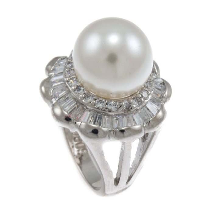 GIFTS INFINITY Queen Oyster Pearl rhinestone Ring RL372 (5)