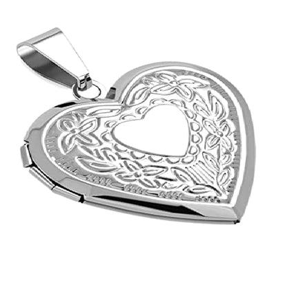 Gifts Infinity Stainless Steel Vine Love Heart Photo Fame Locket Pendant (VPP499)