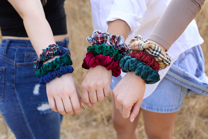 Glitter Scrunchie Green