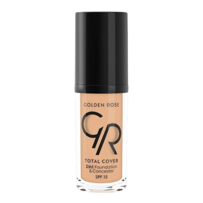Golden Rose Total Cover 2in1 Foundation & Concealer Spf15 12 Light Beige 30Ml