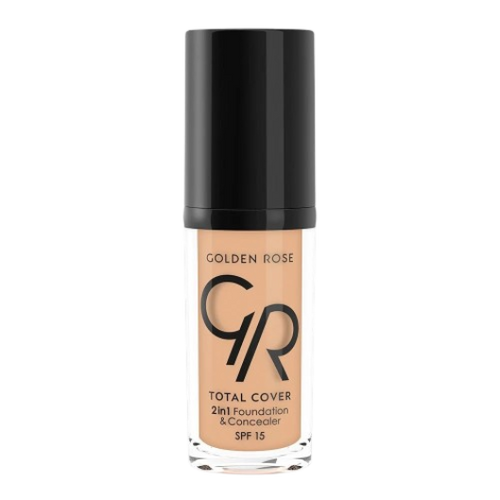 Golden Rose Total Cover 2in1 Foundation & Concealer Spf15 12 Light Beige 30Ml