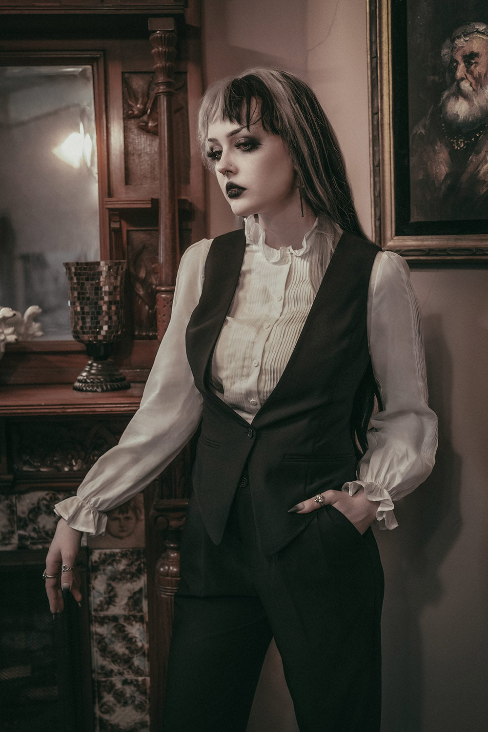 Bateman Button Down Shirt ft. Removable Bow [Unisex]