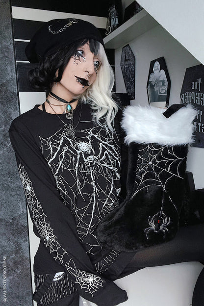 Black Widow Spider Christmas Stocking