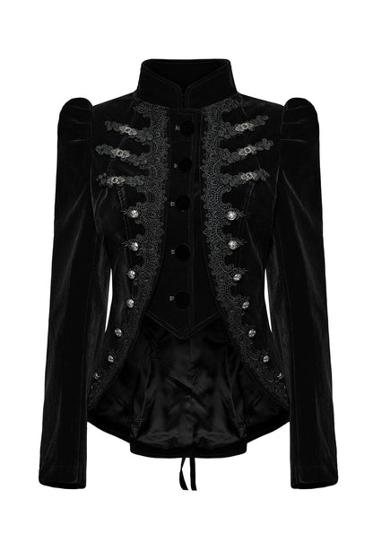 Antoinette Black Velvet Victorian Coat
