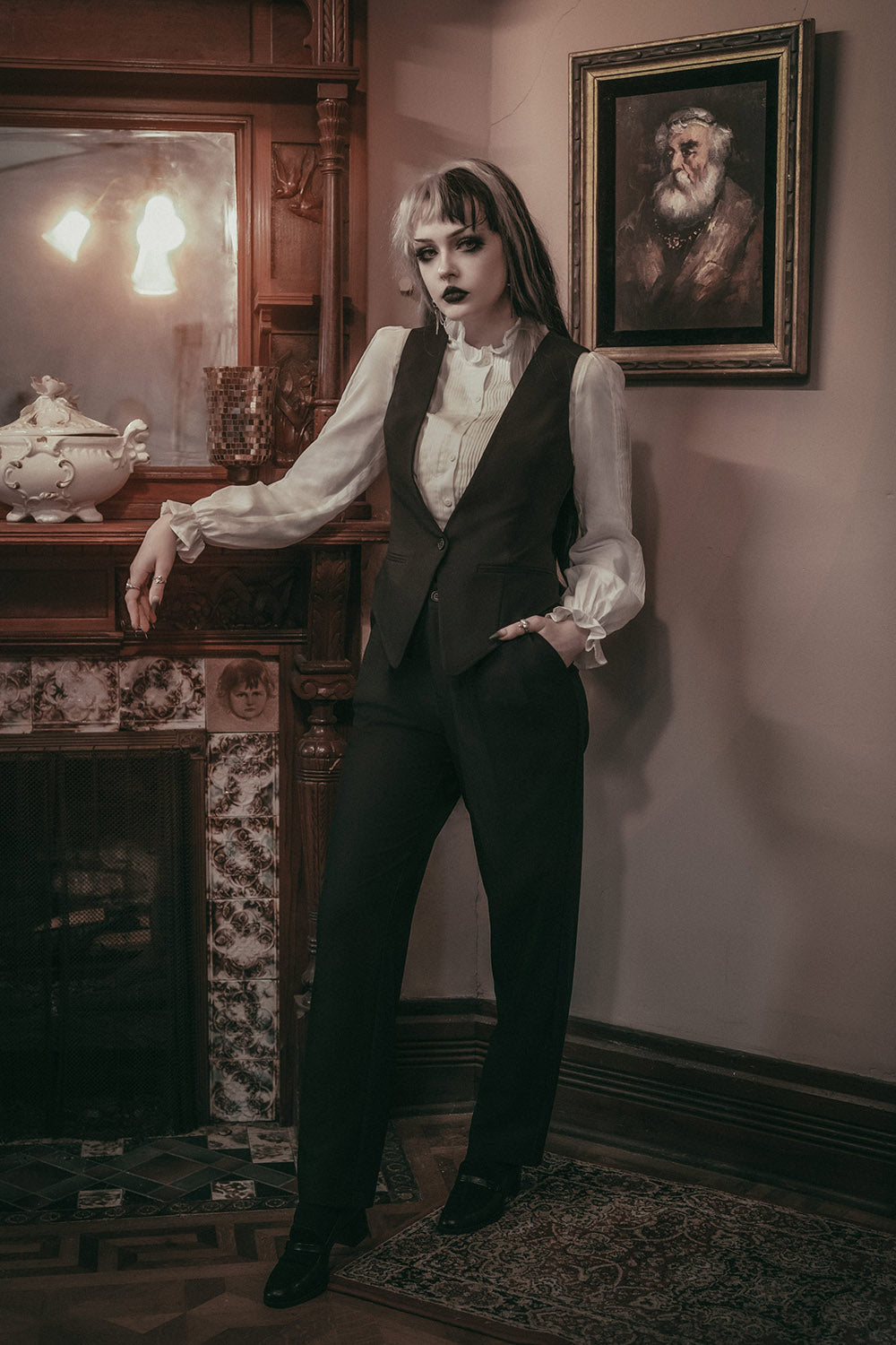 Bateman Button Down Shirt ft. Removable Bow [Unisex]