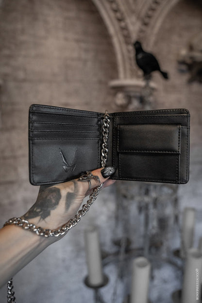 Anarchy Emboss Bifold Wallet w/ Chain