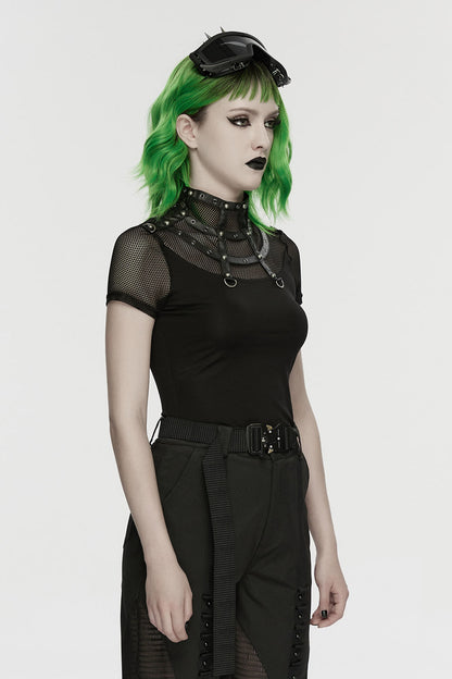 After Dark Fishnet Studded Top