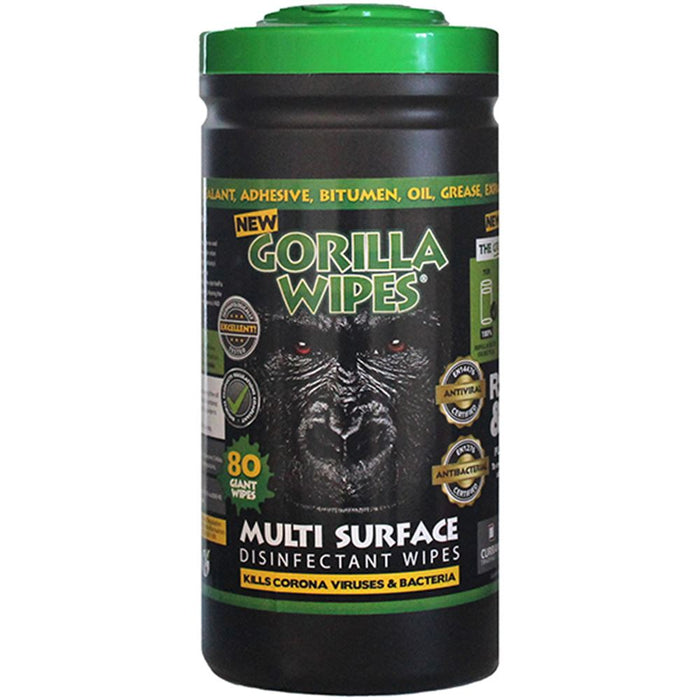 GREEN Multi Surface Gorilla Wipes (Tub of 80 Wipes) 1010TUBGREEN