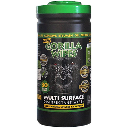 GREEN Multi Surface Gorilla Wipes (Tub of 80 Wipes) 1010TUBGREEN