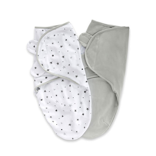 Grey Stars Adjustable Swaddle Blankets