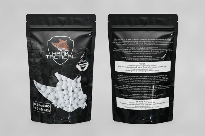 Hank Tactical TRACER BB's, BIO, 0,20g, 4000 stk, Grøn Hank Tactical