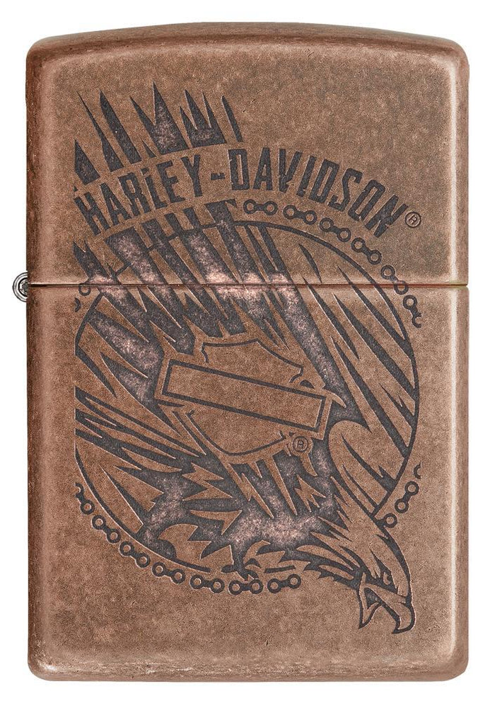 29664 - Harley-Davidson®Antique Copper Eagle Lighter, 3/4 View