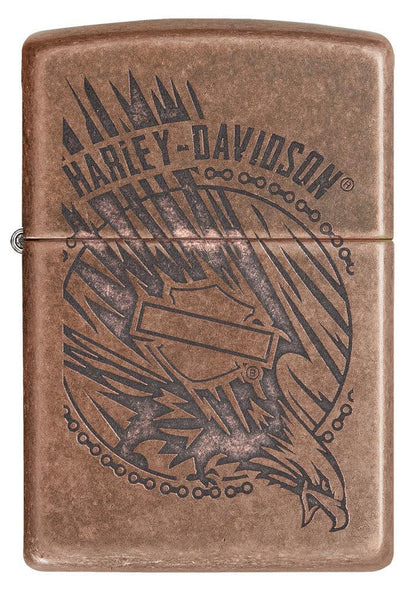 29664 - Harley-Davidson®Antique Copper Eagle Lighter, 3/4 View