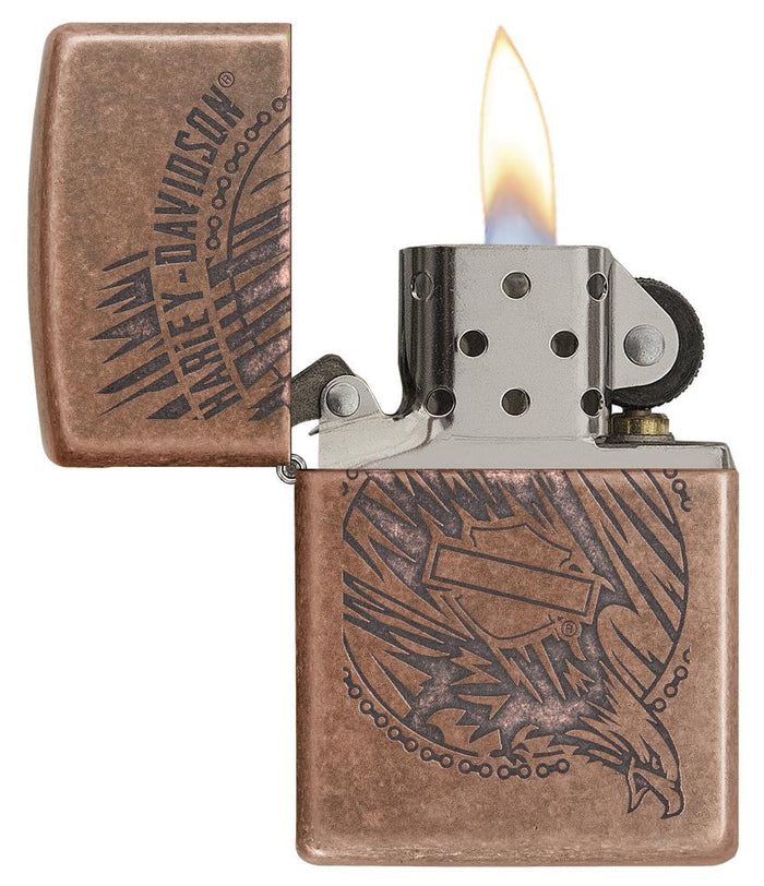 29664 - Harley-Davidson®Antique Copper Eagle Lighter, 3/4 View