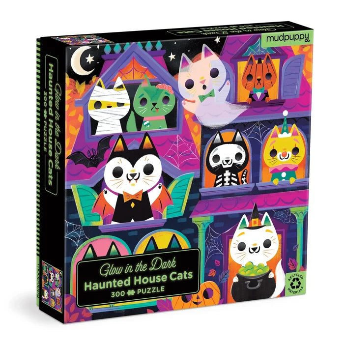 Haunted House Cats Glow in the Dark | 300 Piece Puzzle