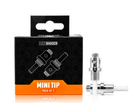 Huni Badger Mini Replacement Tips – 2-pack of high-quality replacement tips designed for smooth, consistent concentrate vaping performance.