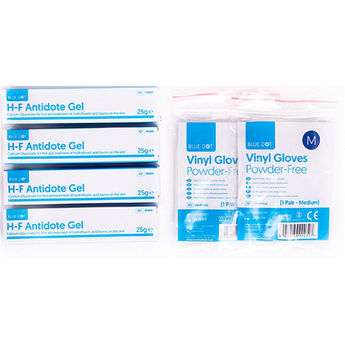 Hydrofluoric H-F Antidote Gel First Aid Kit