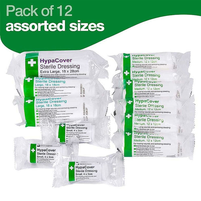HypaCover Sterile Dressings - Assorted Sizes (Pack of 12)