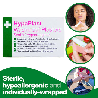 HypaPlast Washproof Plasters 3.8cm x 3.8cm (Pack 100)