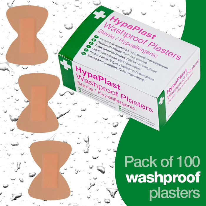HypaPlast Washproof Plasters Fingertip (Pack 100)