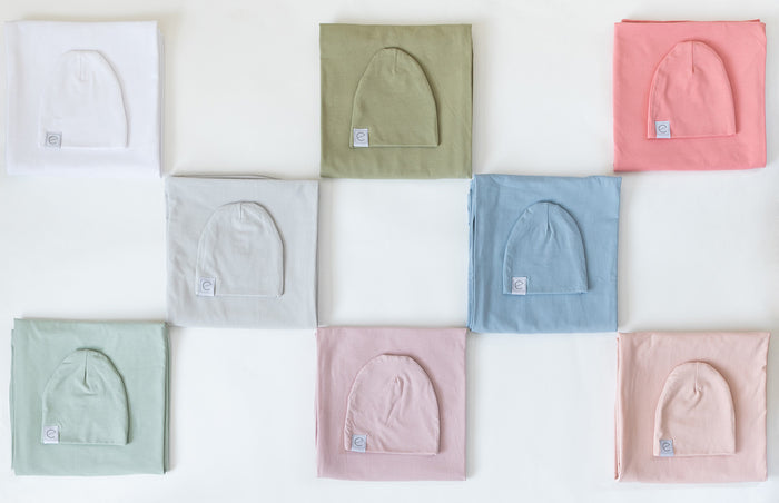 Jersey Knit Cotton Swaddle and Beanie collection