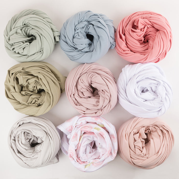 Jersey knit swaddle and beanie collection